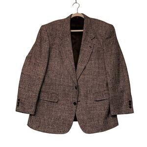 Dario Napoli Men's Sports Blazer 100% Silk Made in Italy Black and White Tweed